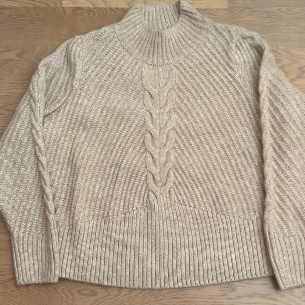 Tan mock neck sweater